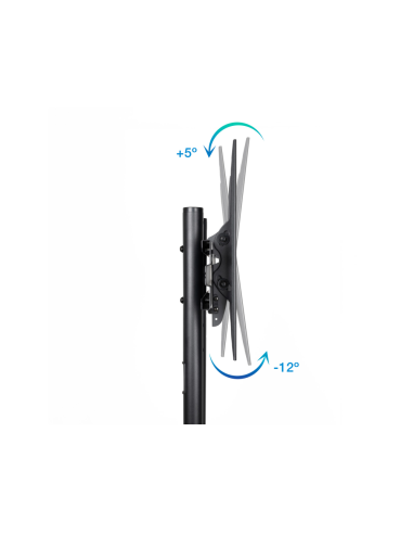 TooQ RAMSÉS Soporte de Suelo con Ruedas para Pantallas 37"- 70", Negro