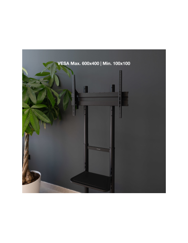 TooQ RAMSÉS Soporte de Suelo con Ruedas para Pantallas 37"- 70", Negro