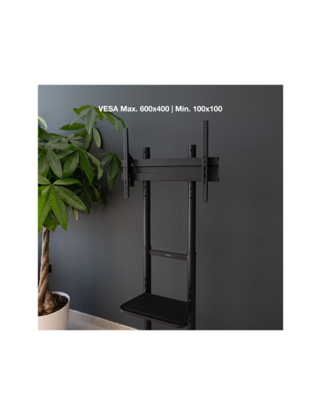 TooQ RAMSÉS Soporte de Suelo con Ruedas para Pantallas 37"- 70", Negro