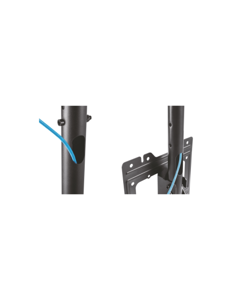 AISENS Soporte de techo giratorio, inclinable, extensible para monitor/TV 50kg de 23”-43”, Negro