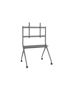 AISENS Soporte De Suelo Pro Con Rueda, 1 Bandeja Para Pantalla Interactiva/TV 120kg De 50-86, Negro 2