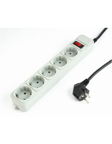 Gembird SPG3-B-6C limitador de tensión 5 salidas AC 1,8 m