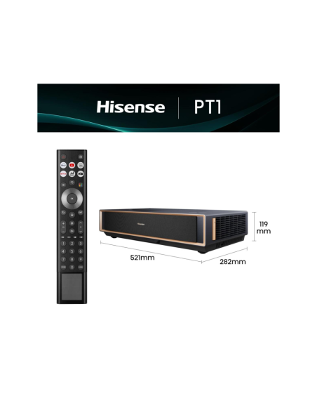 Hisense PT1 proyector de TV Proyector de alcance ultracorto Negro 3D