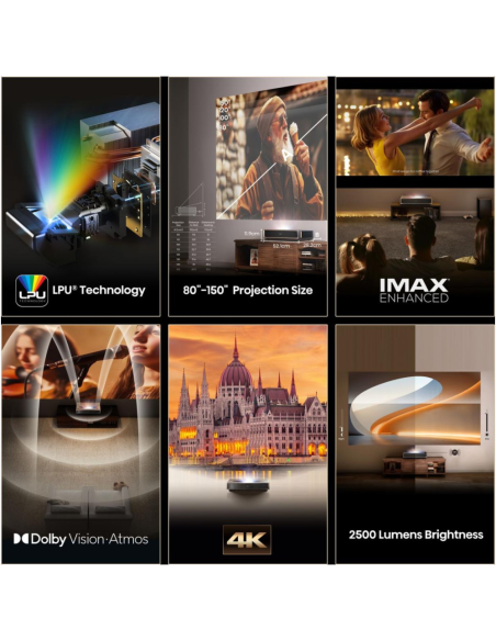 Hisense PT1 Proyector de alcance ultracorto 3D Negro