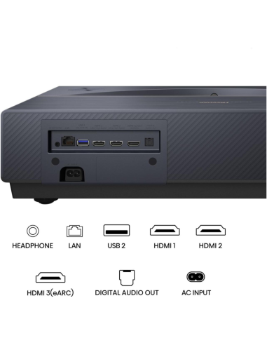 Hisense PT1 proyector de TV Proyector de alcance ultracorto Negro 3D