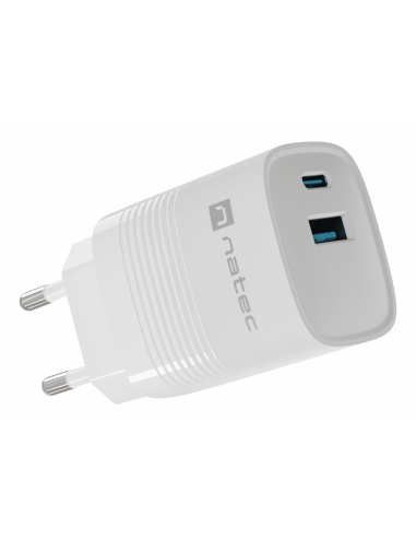NATEC NUC-2140 cargador de dispositivo móvil Universal Blanco Corriente alterna Carga rápida Interior