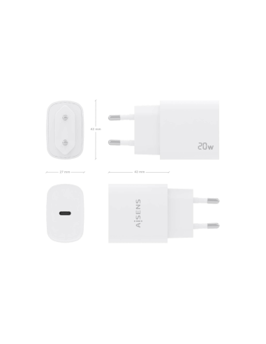 AISENS A110-0752 cargador de dispositivo móvil Universal Corriente alterna Carga rápida Interior