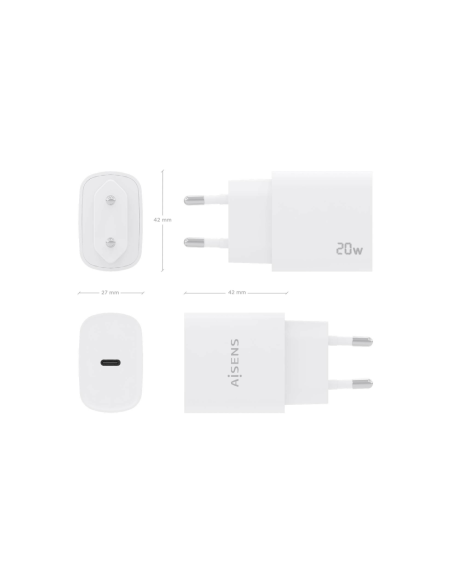 AISENS A110-0752 cargador de dispositivo móvil Universal Corriente alterna Carga rápida Interior
