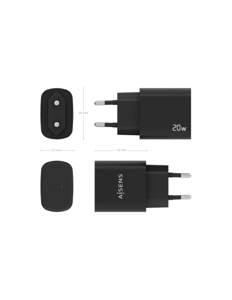 AISENS A110-0753 cargador de dispositivo móvil Universal Corriente alterna Carga rápida Interior