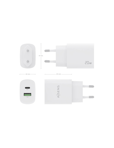 AISENS A110-0754 cargador de dispositivo móvil Universal Corriente alterna Carga rápida Interior