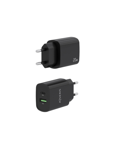 AISENS A110-0755 cargador de dispositivo móvil Universal Negro Corriente alterna Carga rápida Interior
