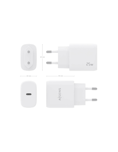 AISENS A110-0756 cargador de dispositivo móvil Universal Corriente alterna Carga rápida Interior