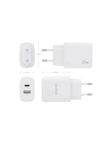 AISENS A110-0758 cargador de dispositivo móvil Universal Corriente alterna Carga rápida Interior
