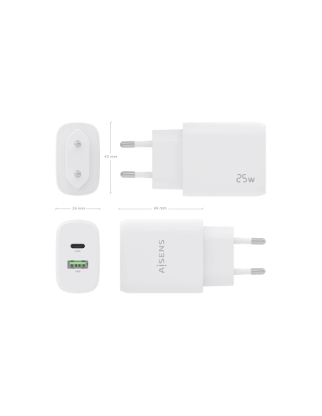 AISENS A110-0758 cargador de dispositivo móvil Universal Corriente alterna Carga rápida Interior