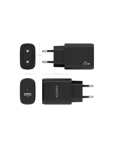 AISENS A110-0759 cargador de dispositivo móvil Universal Corriente alterna Carga rápida Interior