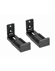 Gembird WM-SB-01 soporte de altavoz Pared Acrilonitrilo butadieno estireno (ABS), Acero Negro