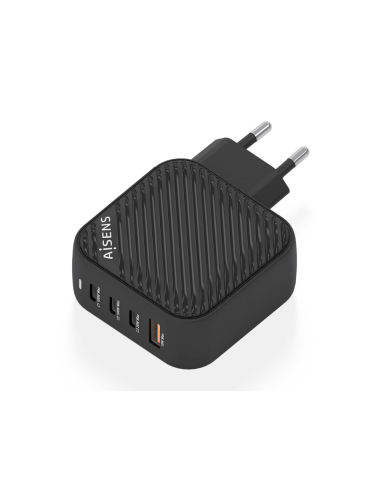 AISENS ASCH-100W4P029-BK cargador de dispositivo móvil Universal Corriente alterna Carga rápida Interior