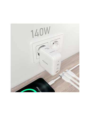 AISENS ASCH-140W3P030-W cargador de dispositivo móvil Universal Corriente alterna Carga rápida Interior