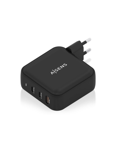 AISENS ASCH-140W3P031-BK cargador de dispositivo móvil Universal Corriente alterna Carga rápida Interior