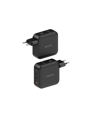 AISENS ASCH-140W3P031-BK cargador de dispositivo móvil Universal Corriente alterna Carga rápida Interior