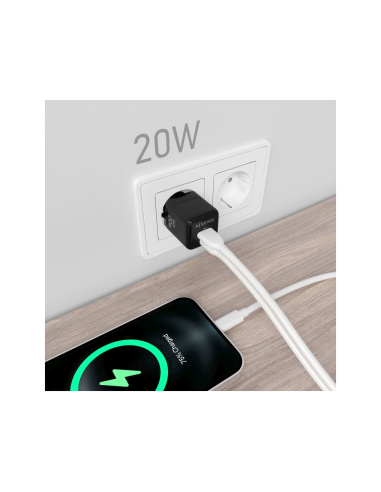 AISENS ASCH-20W2P011-BK cargador de dispositivo móvil Universal Corriente alterna Carga rápida Interior
