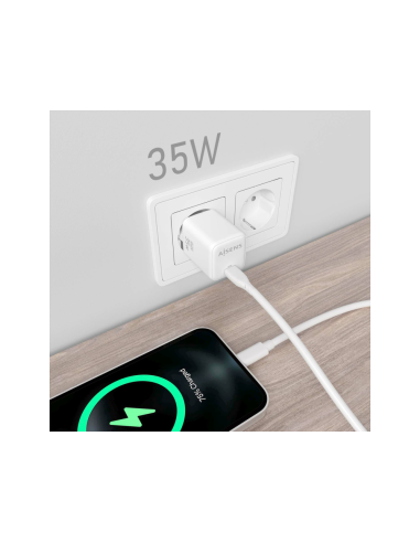 AISENS ASCH-35W1P016-W cargador de dispositivo móvil Universal Corriente alterna Carga rápida Interior