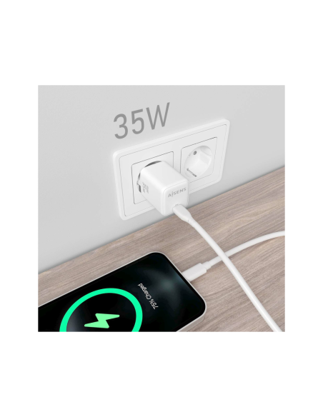 AISENS ASCH-35W1P016-W cargador de dispositivo móvil Universal Corriente alterna Carga rápida Interior