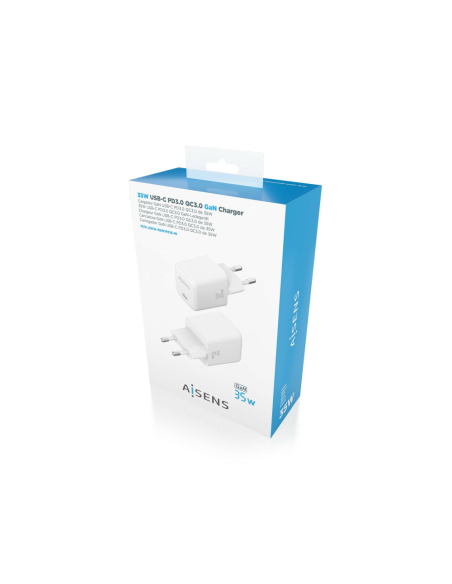 AISENS ASCH-35W1P016-W cargador de dispositivo móvil Universal Corriente alterna Carga rápida Interior