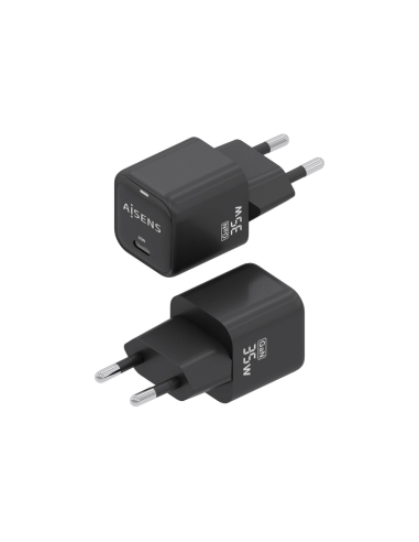 AISENS ASCH-35W1P023-BK cargador de dispositivo móvil Universal Corriente alterna Carga rápida Interior