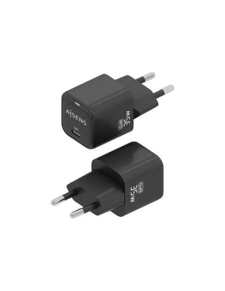 AISENS ASCH-35W1P023-BK cargador de dispositivo móvil Universal Corriente alterna Carga rápida Interior