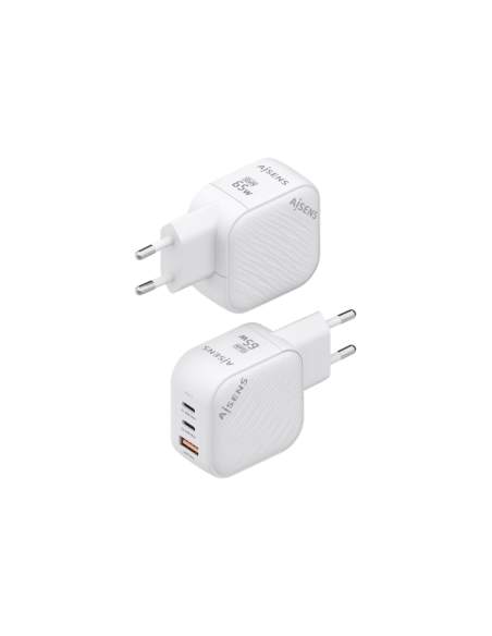AISENS ASCH-65W3P026-W cargador de dispositivo móvil Universal Corriente alterna Carga rápida Interior