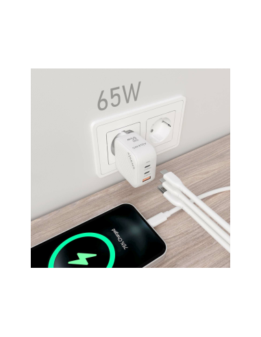 AISENS ASCH-65W3P026-W cargador de dispositivo móvil Universal Corriente alterna Carga rápida Interior