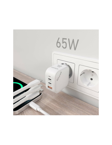 AISENS ASCH-65W3P026-W cargador de dispositivo móvil Universal Corriente alterna Carga rápida Interior