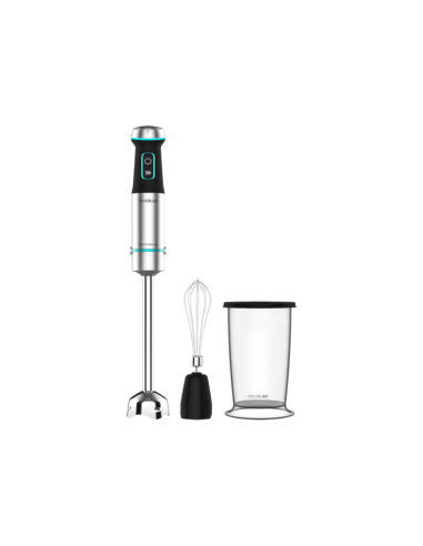Cecotec Power TitanBlack 1200 XL Cream 0,8 L Batidora de inmersión 1200 W Negro, Plata