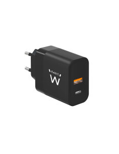 Ewent EW1327 cargador de dispositivo móvil Universal Negro Corriente alterna Carga rápida Interior 2