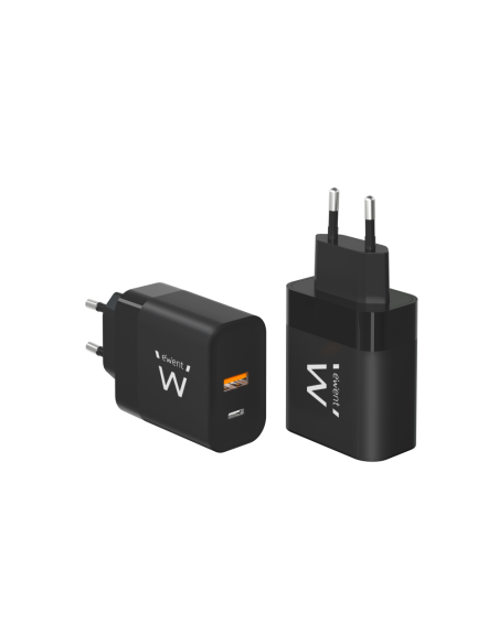 Ewent EW1327 cargador de dispositivo móvil Universal Negro Corriente alterna Carga rápida Interior