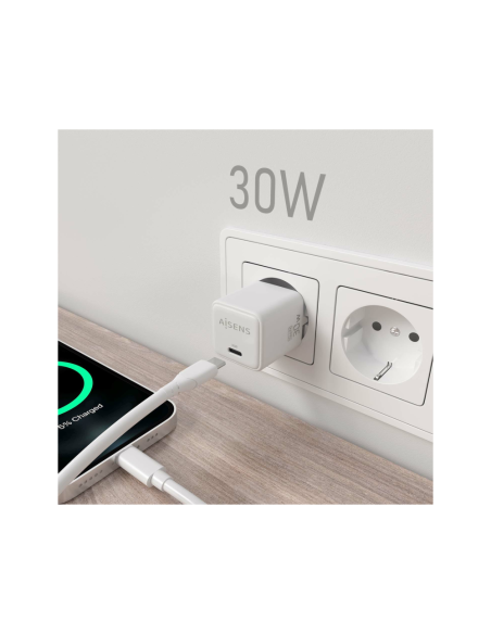 AISENS ASCH-30W1P035-W cargador de dispositivo móvil Universal Corriente alterna Carga rápida Interior