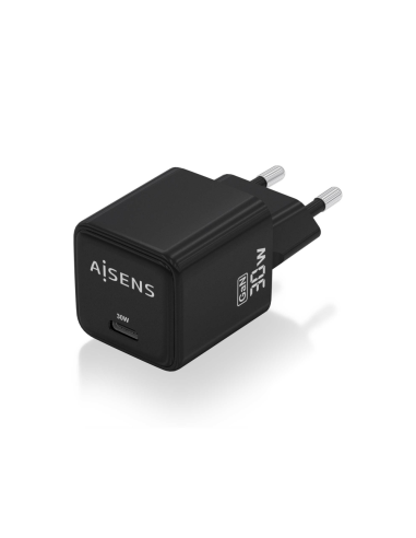 AISENS ASCH-30W1P036-BK cargador de dispositivo móvil Universal Corriente alterna Carga rápida Interior