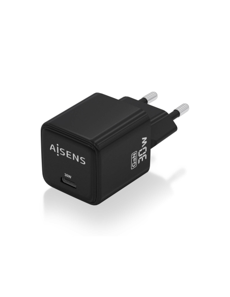 AISENS ASCH-30W1P036-BK cargador de dispositivo móvil Universal Corriente alterna Carga rápida Interior