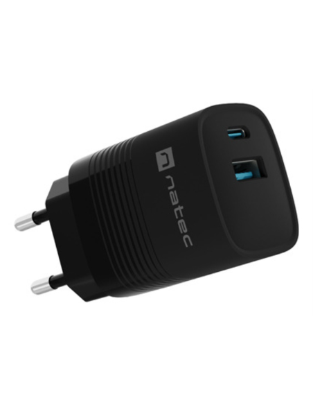 NATEC NUC-2141 cargador de dispositivo móvil Universal Negro Corriente alterna Carga rápida Interior