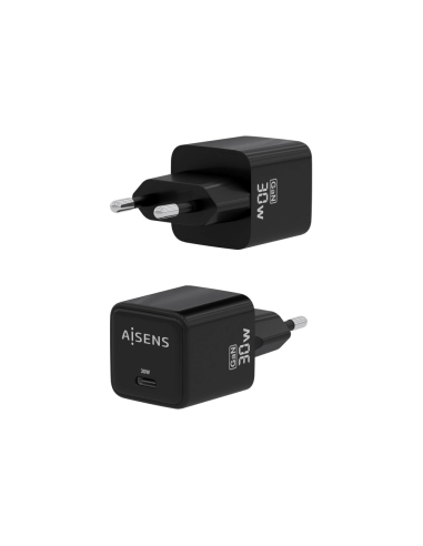 AISENS ASCH-30W1P036-BK cargador de dispositivo móvil Universal Corriente alterna Carga rápida Interior