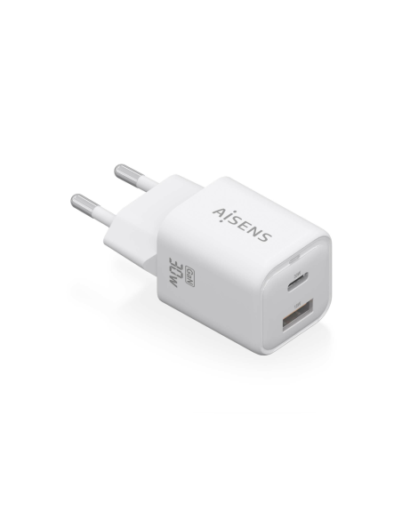 AISENS ASCH-30W2P020-W cargador de dispositivo móvil Universal Corriente alterna Carga rápida Interior