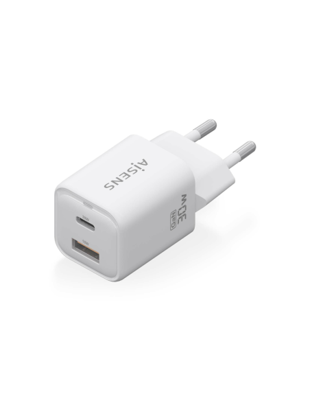 AISENS ASCH-30W2P020-W cargador de dispositivo móvil Universal Corriente alterna Carga rápida Interior