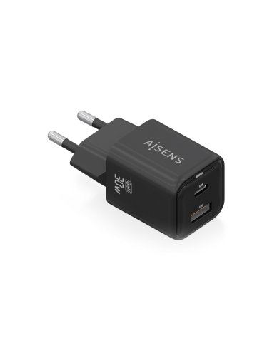 AISENS ASCH-30W2P021-BK cargador de dispositivo móvil Universal Corriente alterna Carga rápida Interior