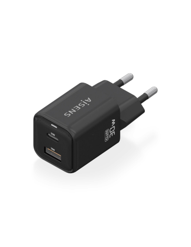 AISENS ASCH-30W2P021-BK cargador de dispositivo móvil Universal Corriente alterna Carga rápida Interior