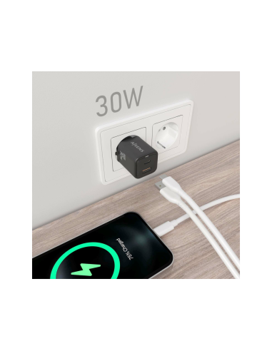 AISENS ASCH-30W2P021-BK cargador de dispositivo móvil Universal Corriente alterna Carga rápida Interior