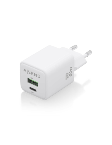 AISENS ASCH-30W2P037-W cargador de dispositivo móvil Universal Corriente alterna Carga rápida Interior