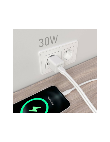 AISENS ASCH-30W2P037-W cargador de dispositivo móvil Universal Corriente alterna Carga rápida Interior