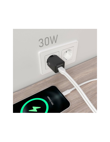 AISENS ASCH-30W2P038-BK cargador de dispositivo móvil Universal Corriente alterna Carga rápida Interior