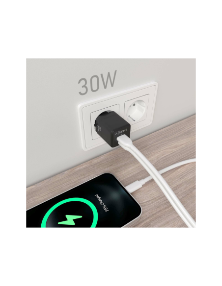 AISENS ASCH-30W2P038-BK cargador de dispositivo móvil Universal Corriente alterna Carga rápida Interior